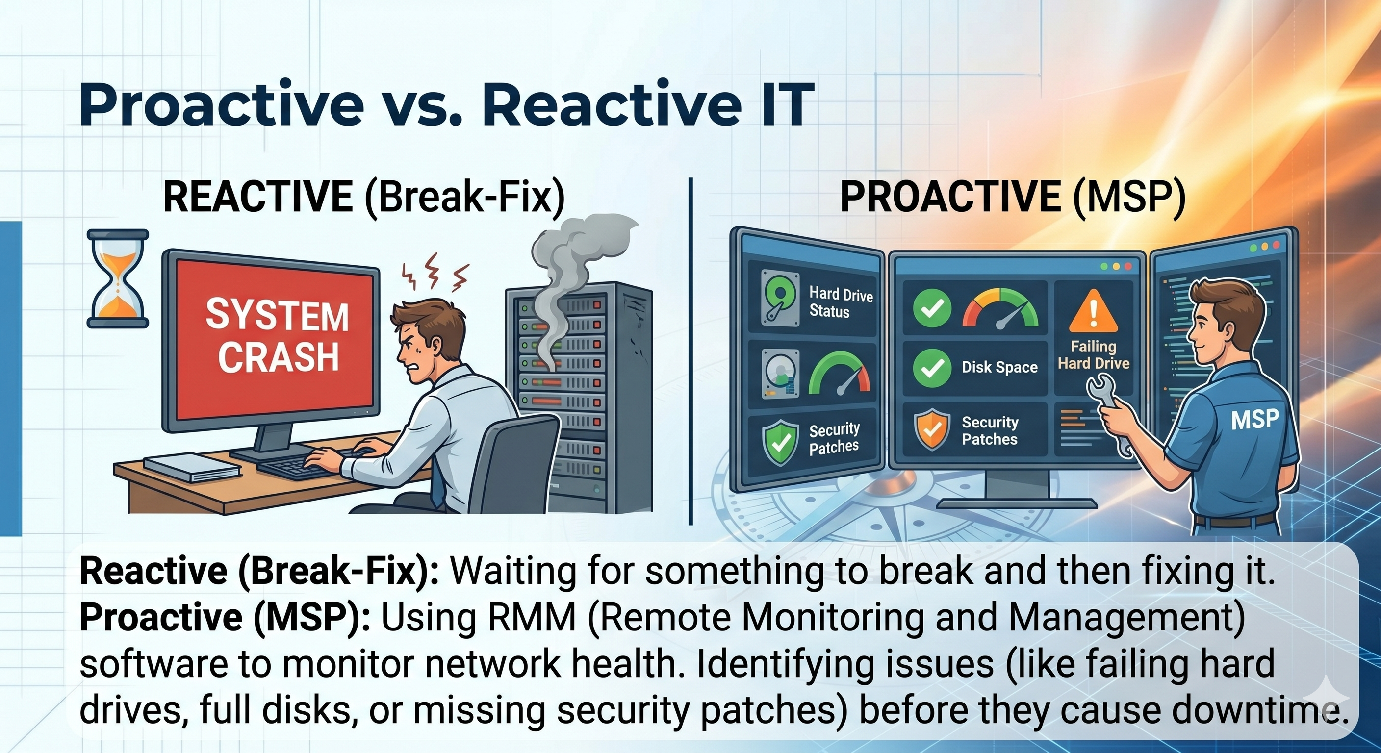 Razlika između reaktivnoh i proaktivnog IT pristupa